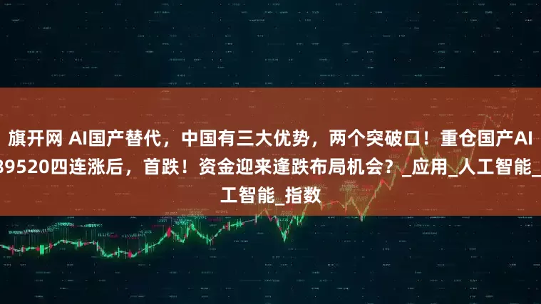 旗开网 AI国产替代，中国有三大优势，两个突破口！重仓国产AI的589520四连涨后，首跌！资金迎来逢跌布局机会？_应用_人工智能_指数