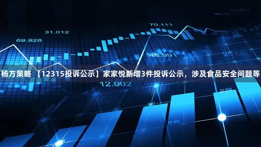 杨方策略 【12315投诉公示】家家悦新增3件投诉公示，涉及食品安全问题等
