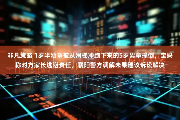 非凡策略 1岁半幼童被从滑梯冲跑下来的5岁男童撞倒，宝妈称对方家长逃避责任，襄阳警方调解未果建议诉讼解决